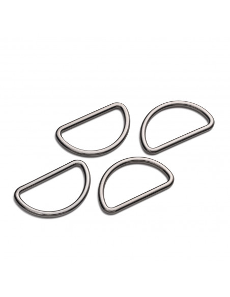 Anneaux demi-ronds 30mm gris foncé