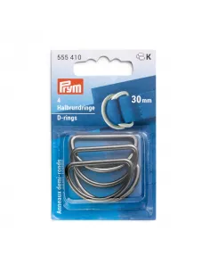 Anneau demi-rond Prym 30 mm gris foncé acier | Zephyr Tissus