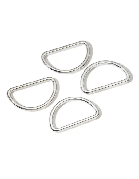 Anneaux demi-ronds Prym 30 mm argent | Zephyr Tissus