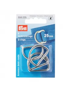 Anneau demi-rond Prym 25 mm Argent | Zephyr Tissus