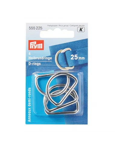 Anneau demi-rond Prym 25 mm Argent | Zephyr Tissus