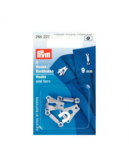 Agrafe et barrette pantalon jupe Prym 9 mm | Zephyr Tissus