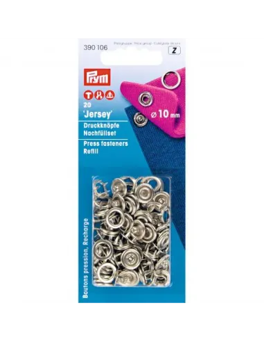 Recharge boutons pression Jersey Prym 10 mm | Zephyr Tissus