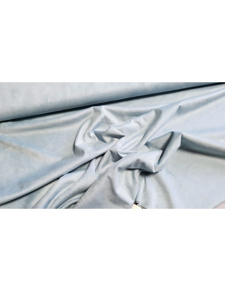 Suédine stretch bleu ciel