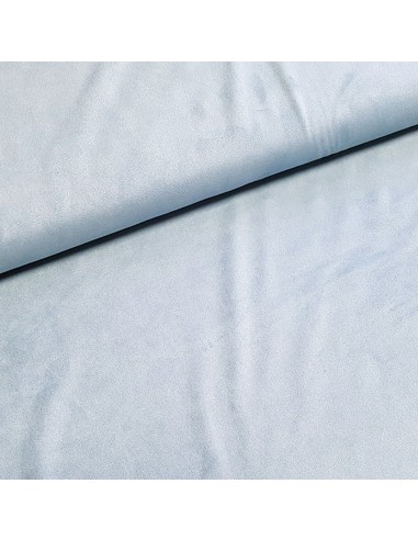 Tissu, Suédine Stretch, Bleu Ciel, Laize 150 cm, 95% Polyester 5% Spandex