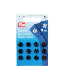 Boutons pression à coudre Prym Noir 9 mm | Zephyr Tissus