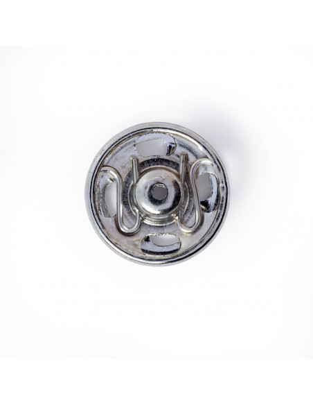 Boutons pression à coudre, 11mm, argenté