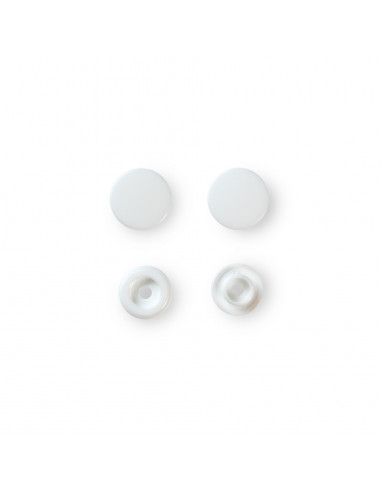 Boutons pression sans couture « Color Snaps », rond, 12,4mm, blanc