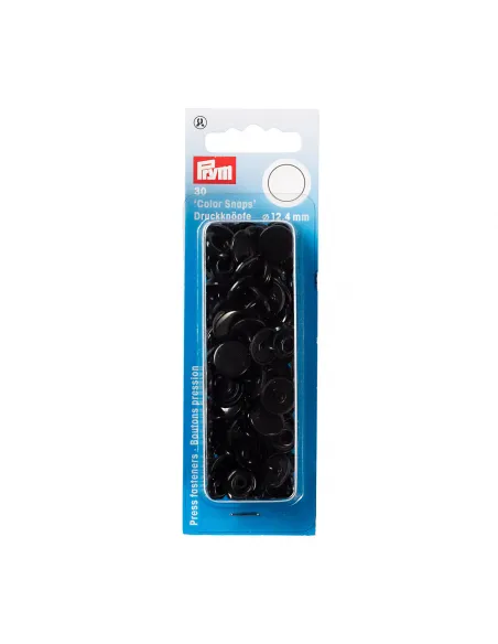 Boutons pression Color Snaps Prym noir | Zephyr Tissus
