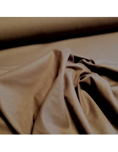 Tissu, Popeline de Coton Unie, Marron Chocolat, Laize 150 cm, 100% Coton 97g/m² 2