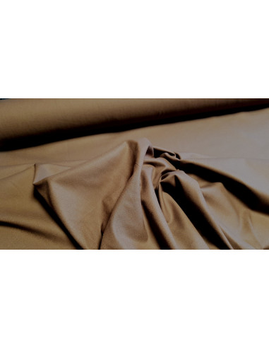 Popeline coton uni marron chocolat