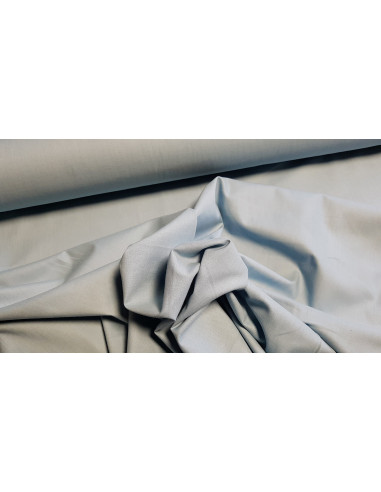 Popeline coton uni bleu gris