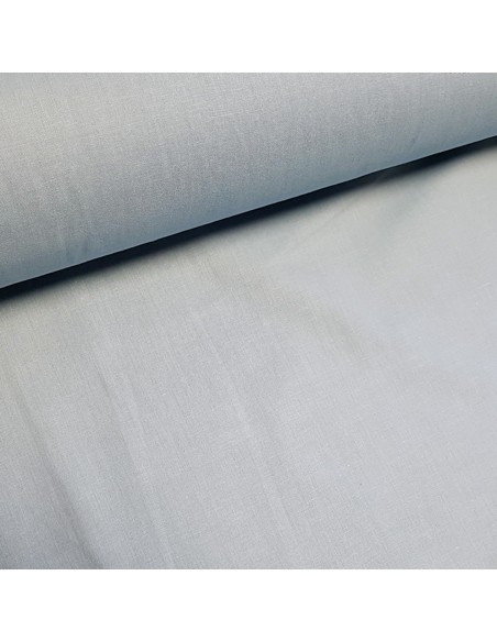 Tissu, Popeline de Coton Uni, Bleu Gris, Laize 150 cm, 100% Coton