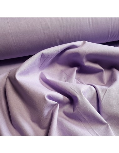 Tissu, Popeline de Coton Uni, Parme, Laize 150 cm, 100% Coton 145g/m²