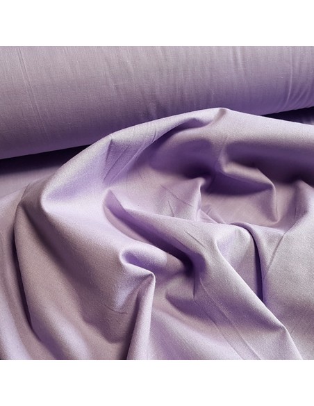 Tissu, Popeline de Coton Uni, Parme, Laize 150 cm, 100% Coton 145g/m²