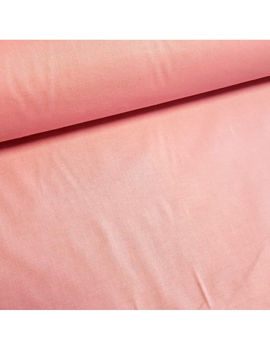 Tissu, Popeline de Coton Uni, Rose Bonbon, Laize 150 cm, 100% Coton 145g/m²
