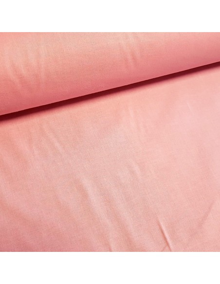 Tissu, Popeline de Coton Uni, Rose Bonbon, Laize 150 cm, 100% Coton 145g/m²