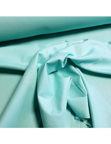 Tissu, Popeline de Coton Uni, Bleu Cockatoo, Laize 150 cm, 100% Coton 145g/ml