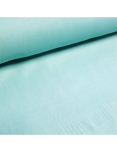 Tissu, Popeline de Coton Uni, Bleu Cockatoo, Laize 150 cm, 100% Coton 145g/ml