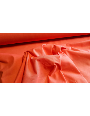 Popeline coton uni corail