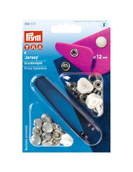 Bouton pression Jersey Prym 12 mm argent | Zephyr Tissus