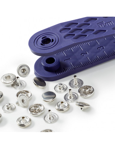 Bouton pression sans couture Mini, 8mm, argenté