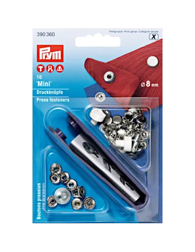 Bouton pression sans couture Mini Prym 8 mm | Zephyr Tissus