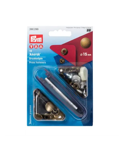 Bouton pression sans couture Prym Or 15 mm | Zephyr Tissus