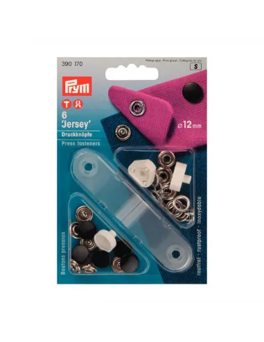Bouton pression Jersey Prym noir 12 mm | Zephyr Tissus