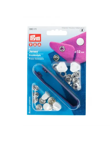 Bouton pression « Jersey » Prym 12 mm blanc | Zephyr Tissus