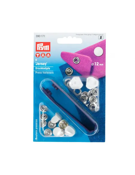 Bouton pression « Jersey » Prym 12 mm blanc | Zephyr Tissus