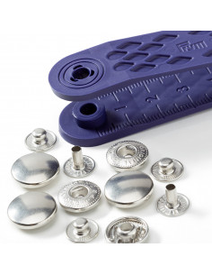 Bouton pression sans couture Anorak, 15mm, argent 2