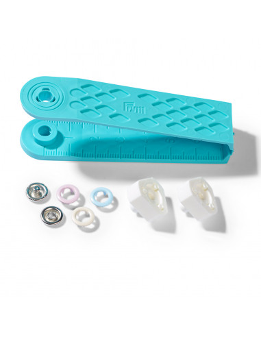 Boutons pression Prym Love Jersey, 8mm, rose/bleu clair/perle