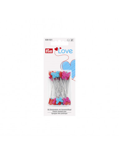 Epingles tête plastique Prym Love, 0,60 x 50 mm, assortiment