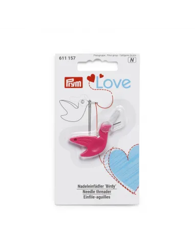 Enfile-aiguilles Birdy Prym Love, fuchsia | Zephyr Tissus