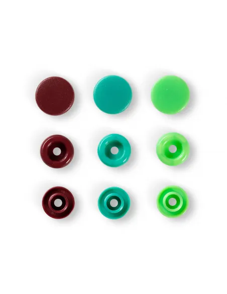Bouton pression Color Snaps vert 12,4 mm | Zephyr Tissus