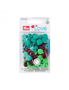 Bouton pression Color Snaps vert 12,4 mm | Zephyr Tissus