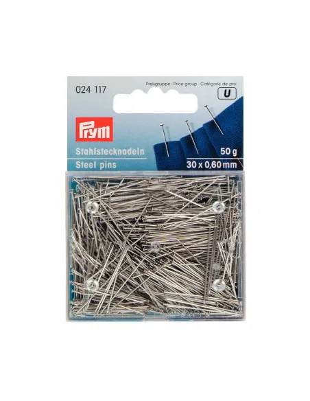 Épingles à piquer Prym 0,6 x 30 mm acier | Zephyr Tissus