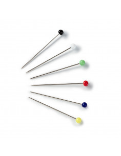 Épingles tête de verre, 0,60 x 30mm, multicolore, 10g 2
