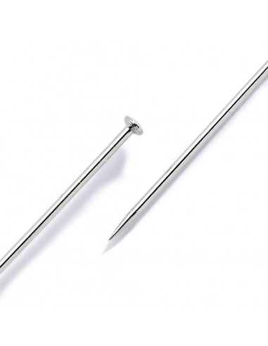 Épingles à piquer, 0,60 x 30mm, argenté, 13g, carte avec boîte