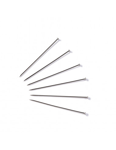 Épingles à piquer, 0,60 x 30mm, argenté, 13g, carte avec boîte