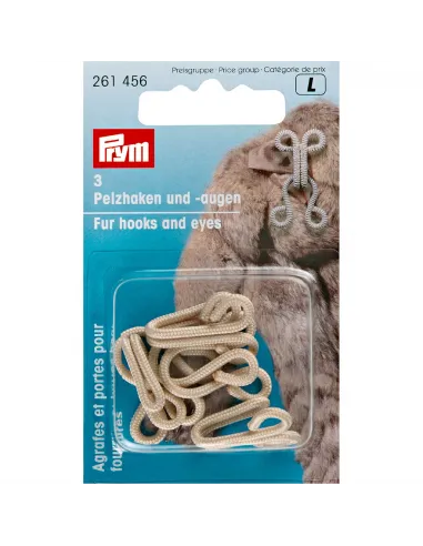 Agrafes et portes pour fourrures Prym beige | Zephyr Tissus