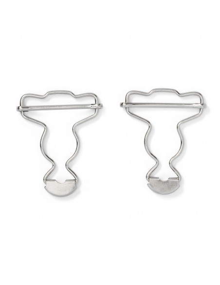 Boucles pour salopettes, 40mm, argenté