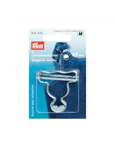 Boucles pour salopettes Prym 40 mm argenté | Zephyr Tissus