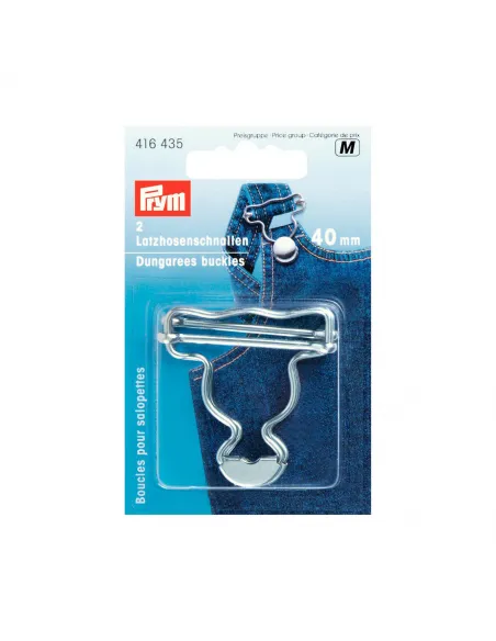 Boucles pour salopettes Prym 40 mm argenté | Zephyr Tissus