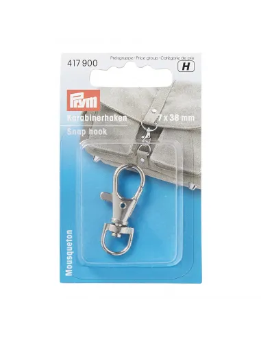 Mousqueton Prym argent 7 x 38 mm inox | Zephyr Tissus