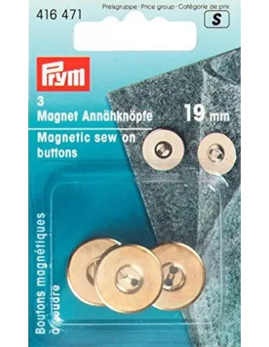 Boutons magnétiques à coudre Prym 19 mm | Zephyr Tissus