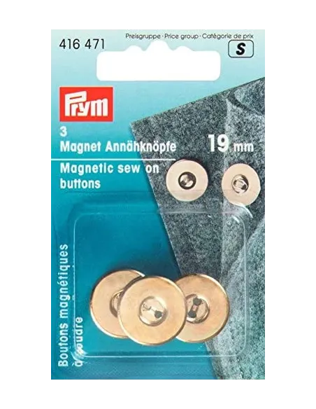 Boutons magnétiques à coudre Prym 19 mm | Zephyr Tissus