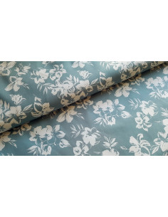 Satin coton stretch fleuri
