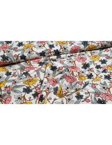Viscose stretch fleuri
